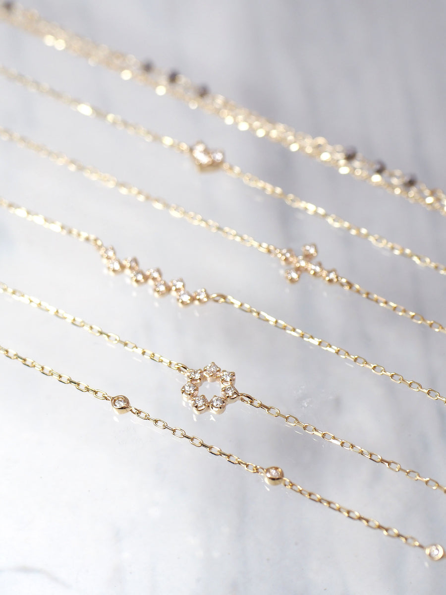 【HYERES LOR】25SS★ Nova 10K Pave Petite Station Bracelet Station Bracelets – Vena Nova
