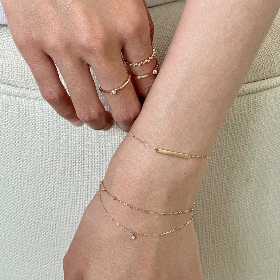 Double Golden Buds Bracelet