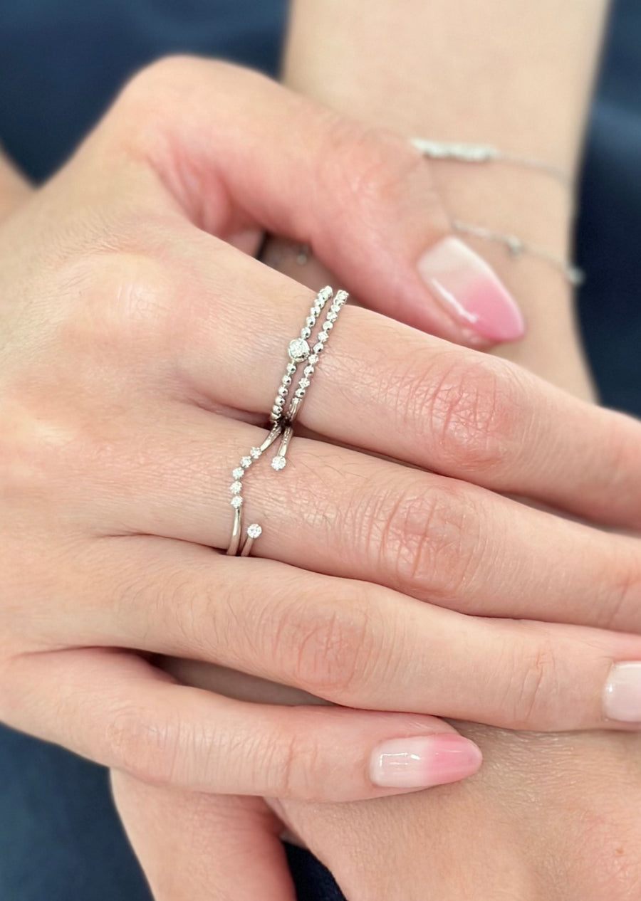 Open Duo Diamond Ring