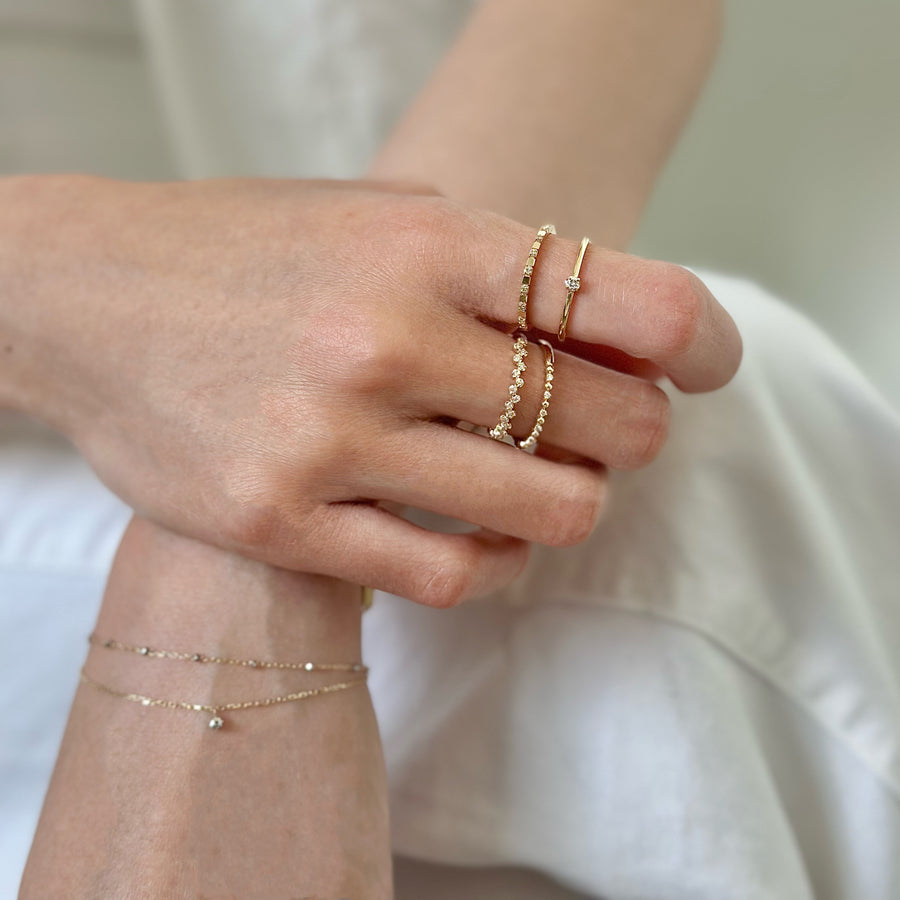 Bubbly Diamond Ring