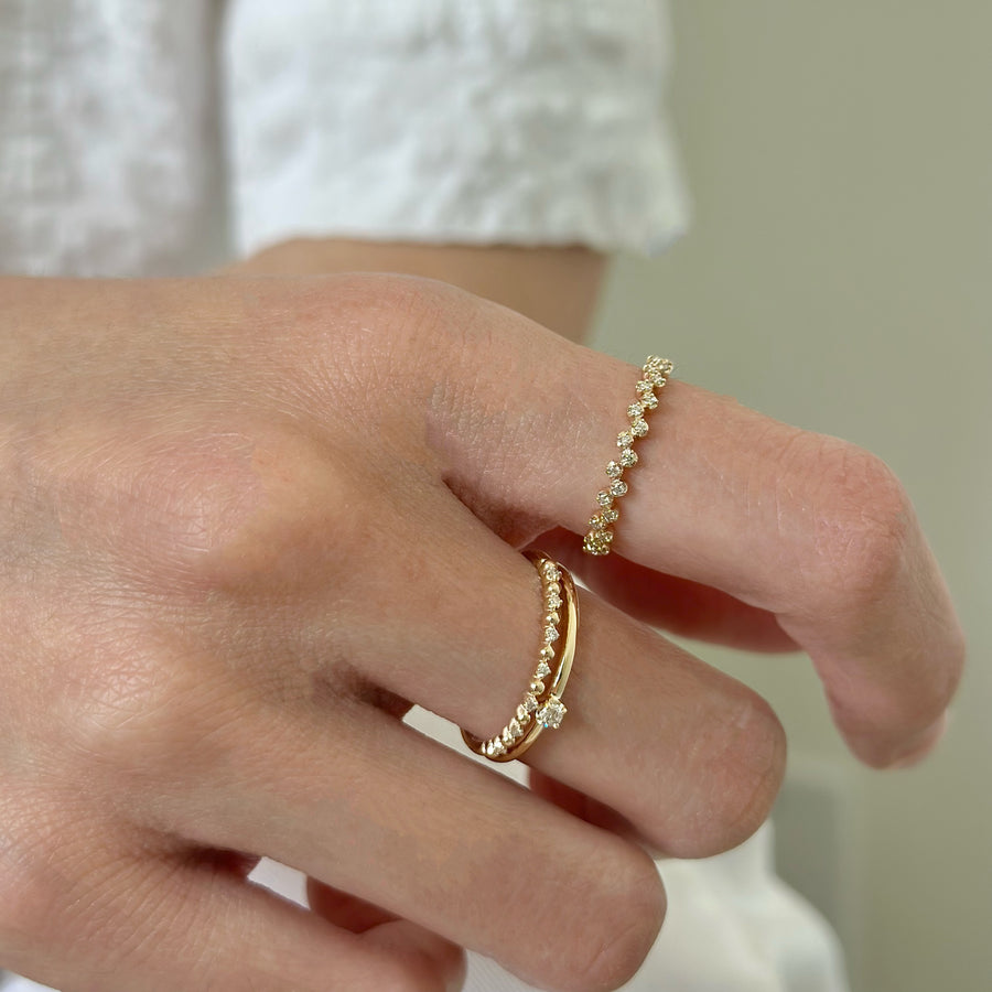 Bubbly Diamond Ring