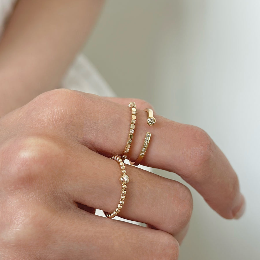 Beads Diamond Ring