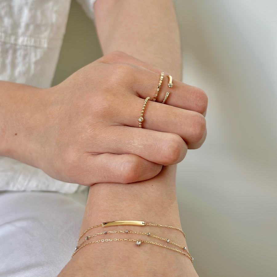 Beads Diamond Ring