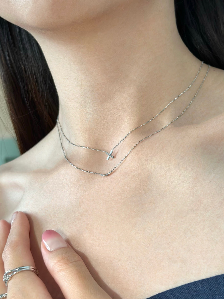 X Diamond Necklace