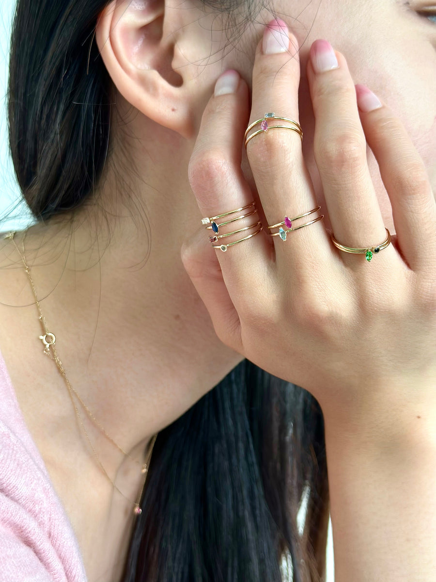 Marquise Birthstone Ring