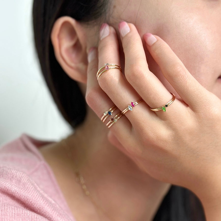 Marquise Birthstone Ring