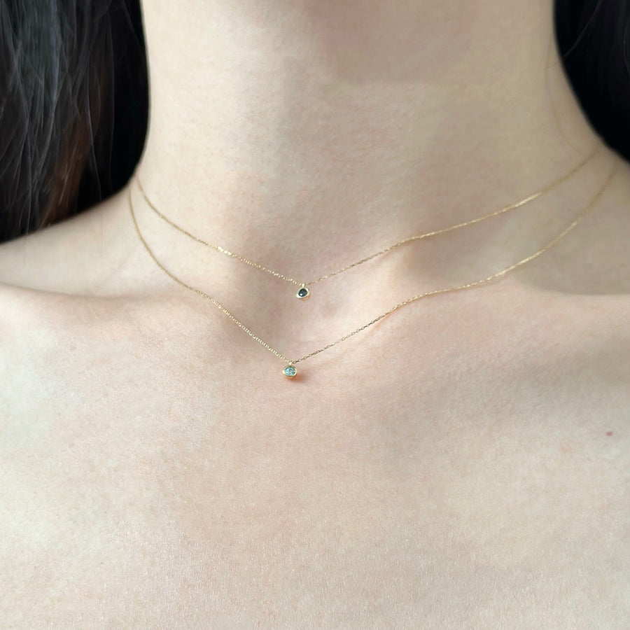 Round Birthstone Necklace