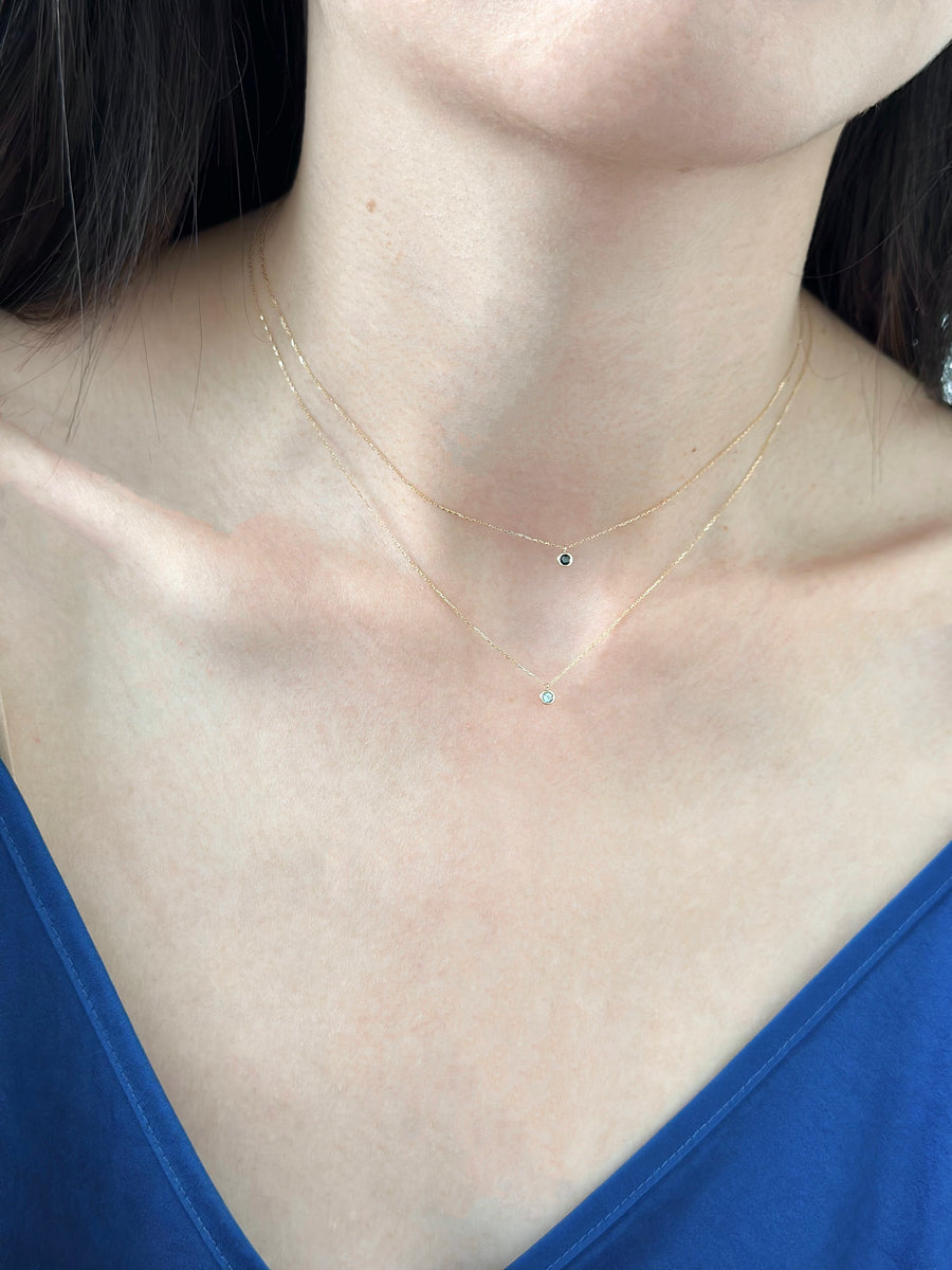 Round Birthstone Necklace
