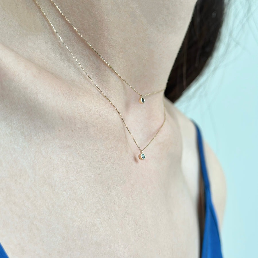 Round Birthstone Necklace
