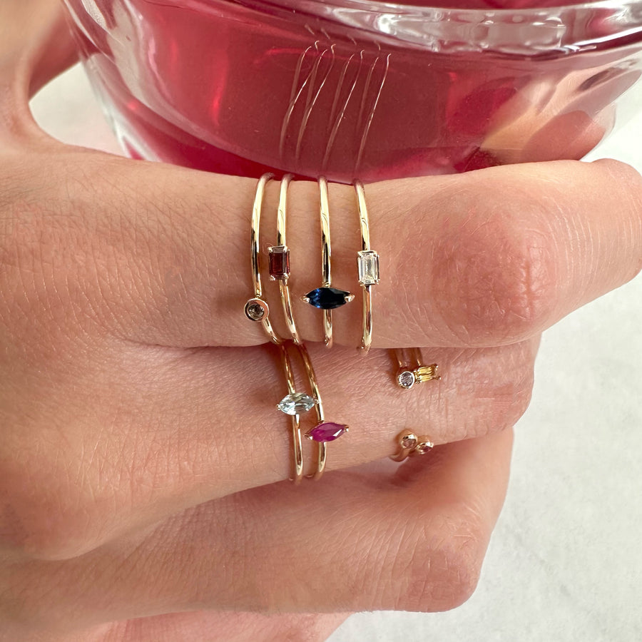 Baguette Birthstone Ring