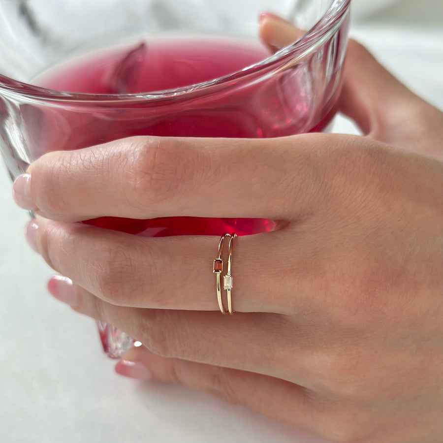 Baguette Birthstone Ring