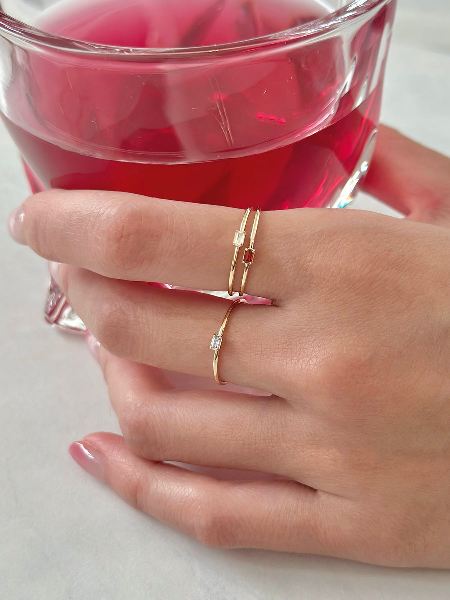 Baguette Birthstone Ring