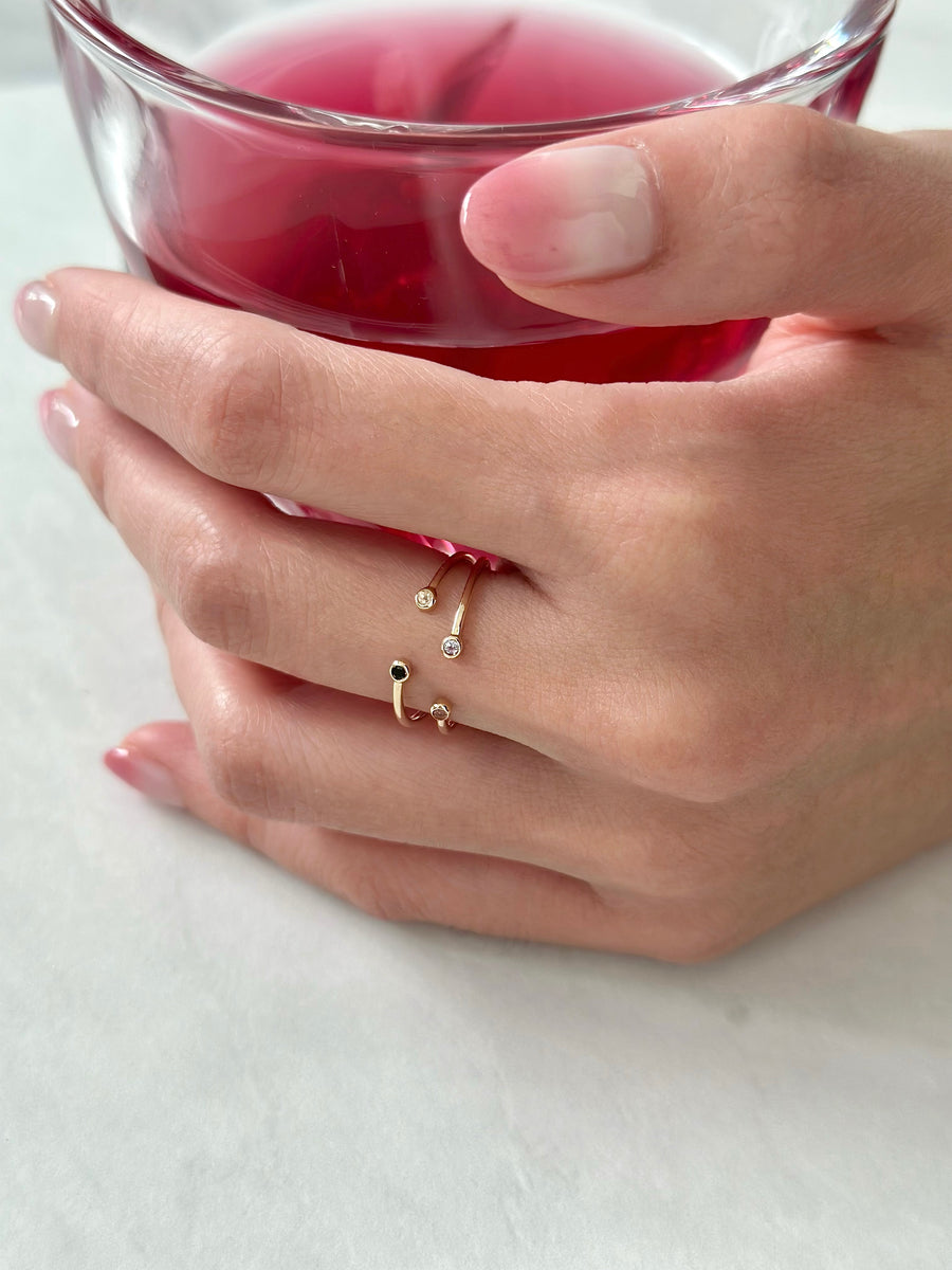 Birthstone Open Round Ring