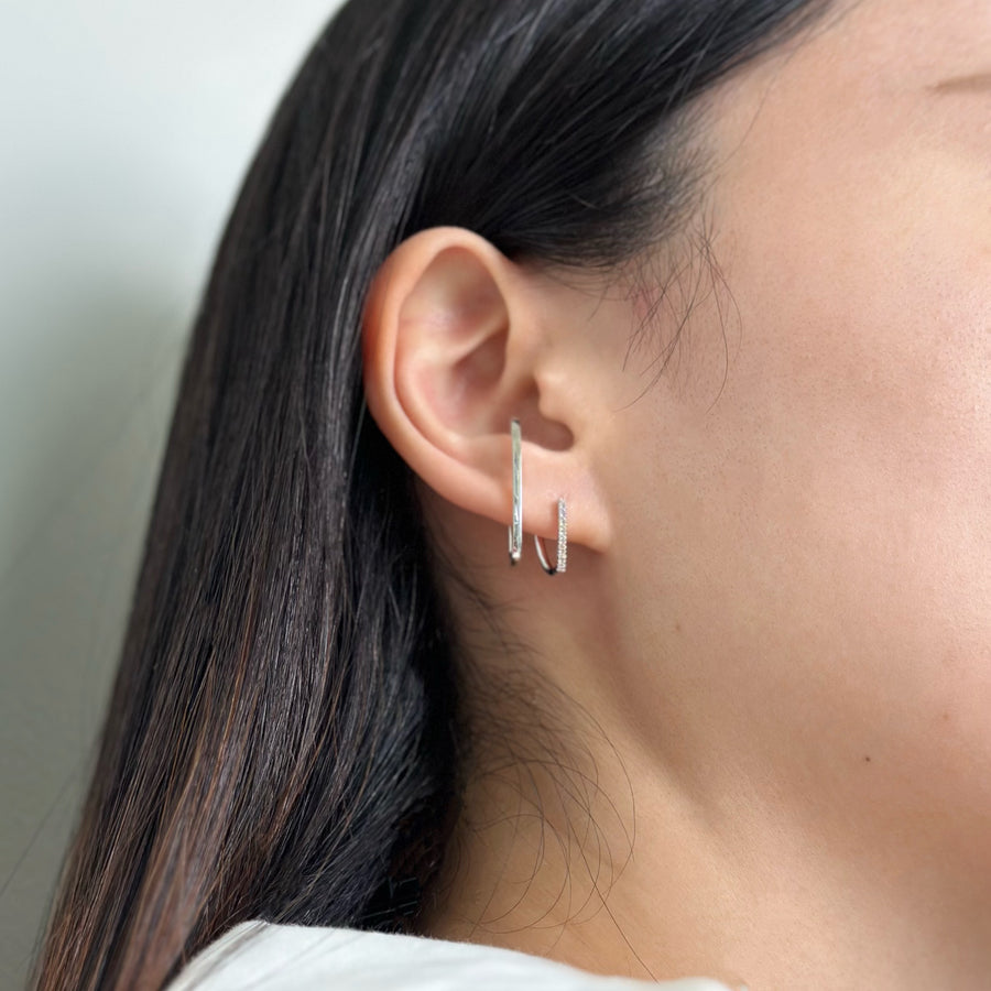 Diamond Roll Earring