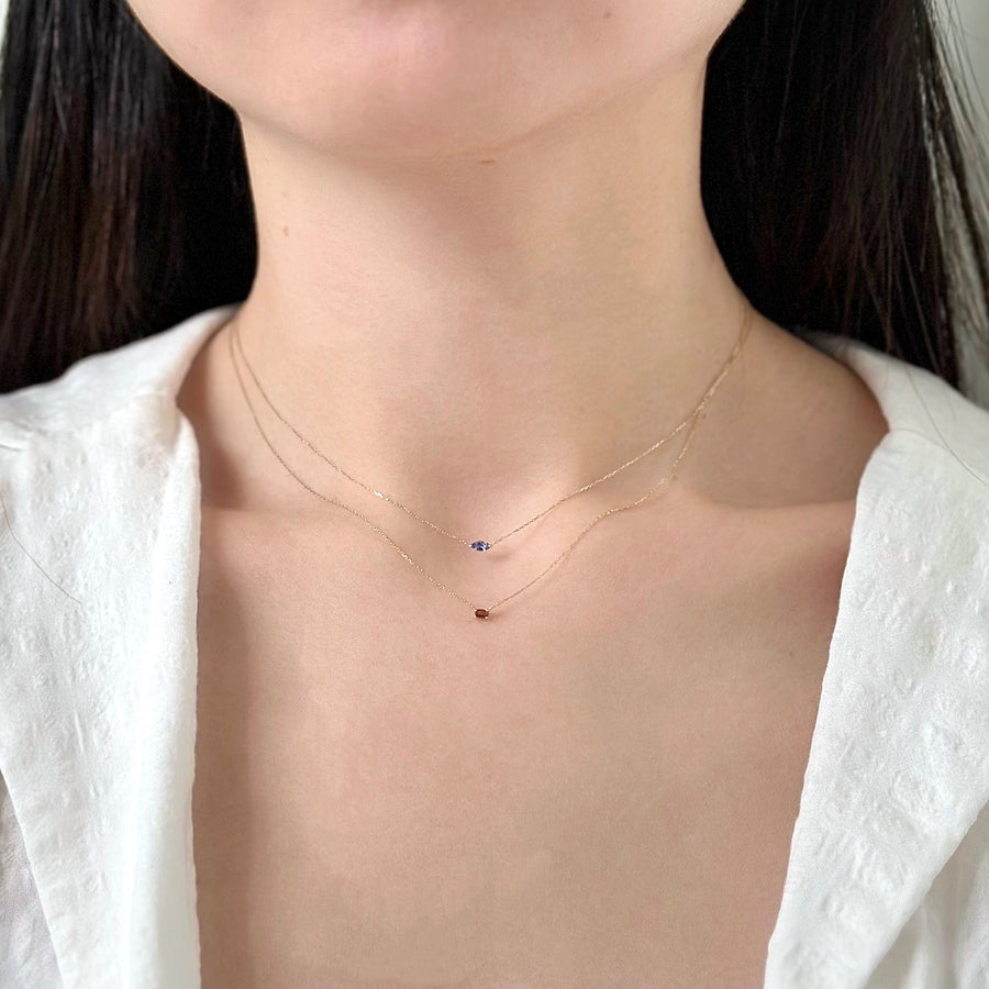 Round Birthstone Necklace