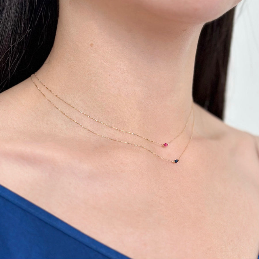 Marquise Birthstone Necklace