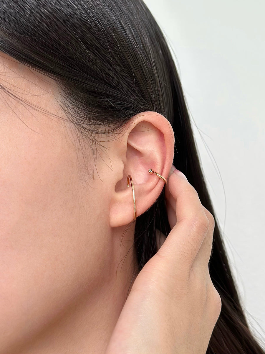 Dome Diamond Ear Cuff