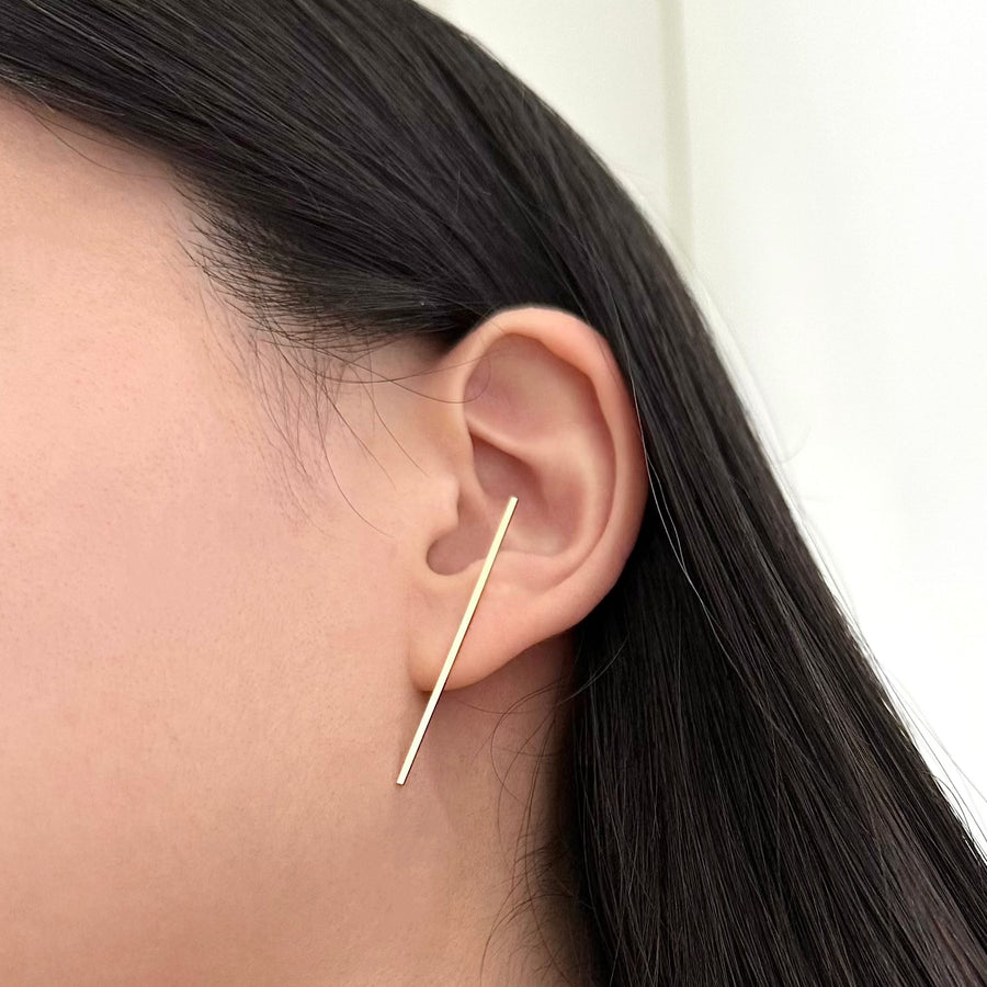 Gold Cable Earring
