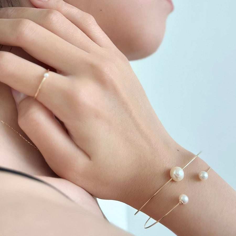 Duo Pearl Cuff Bangle
