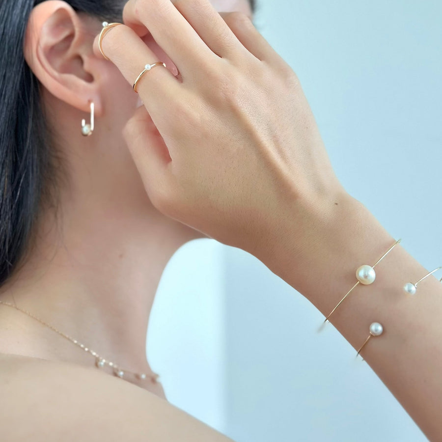 Duo Pearl Cuff Bangle