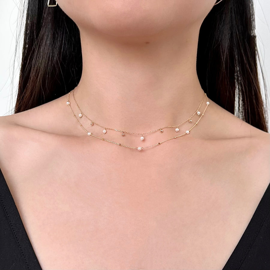 Link Blink Pearl Necklace