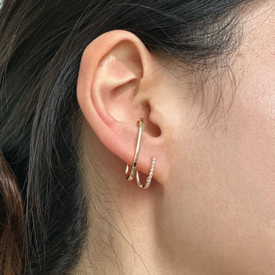 Diamond Roll Earring