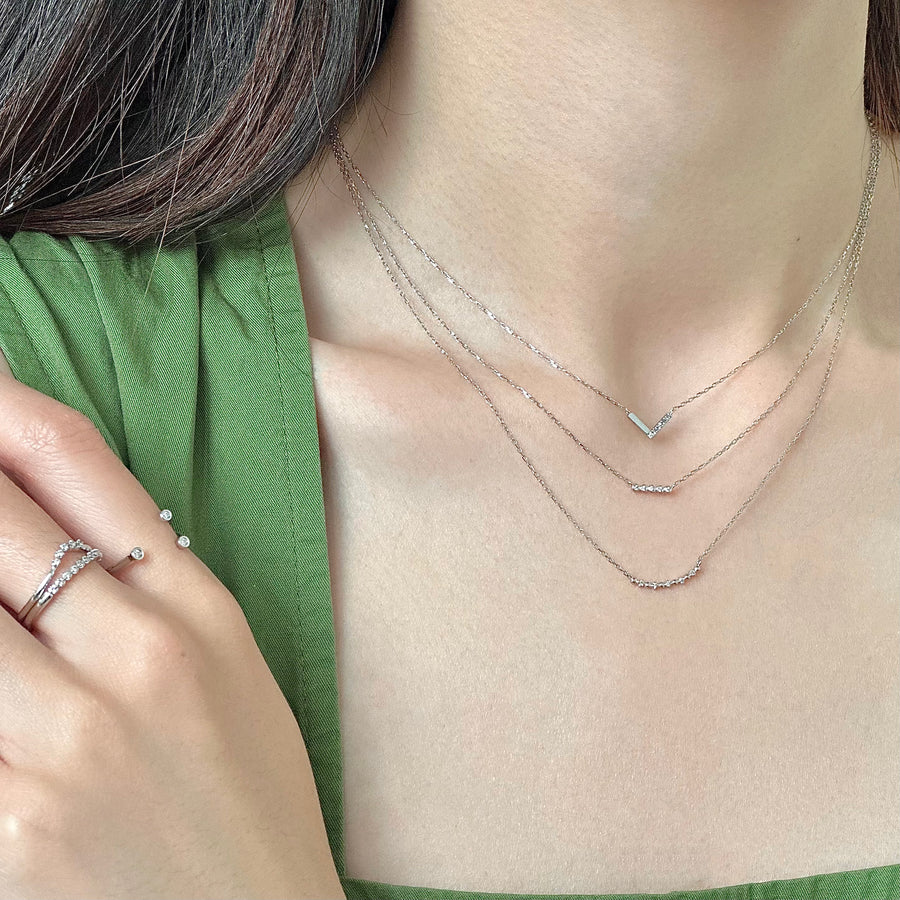 V Diamond Necklace