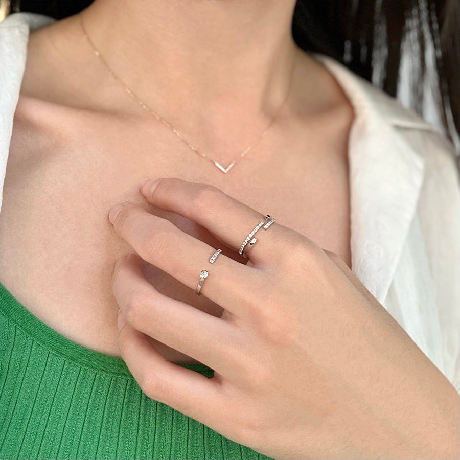 Open Multi-Diamond Ring