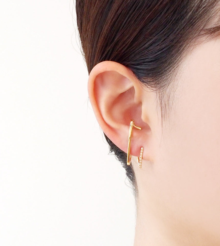 Diamond Roll Earring