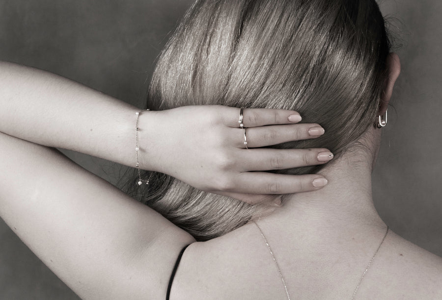 Pearly Gold Station Bracelet