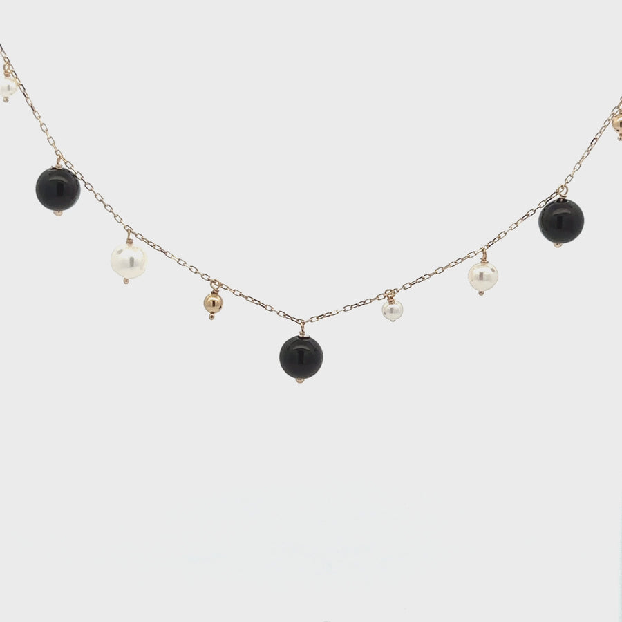 Onyx Pearl Necklace