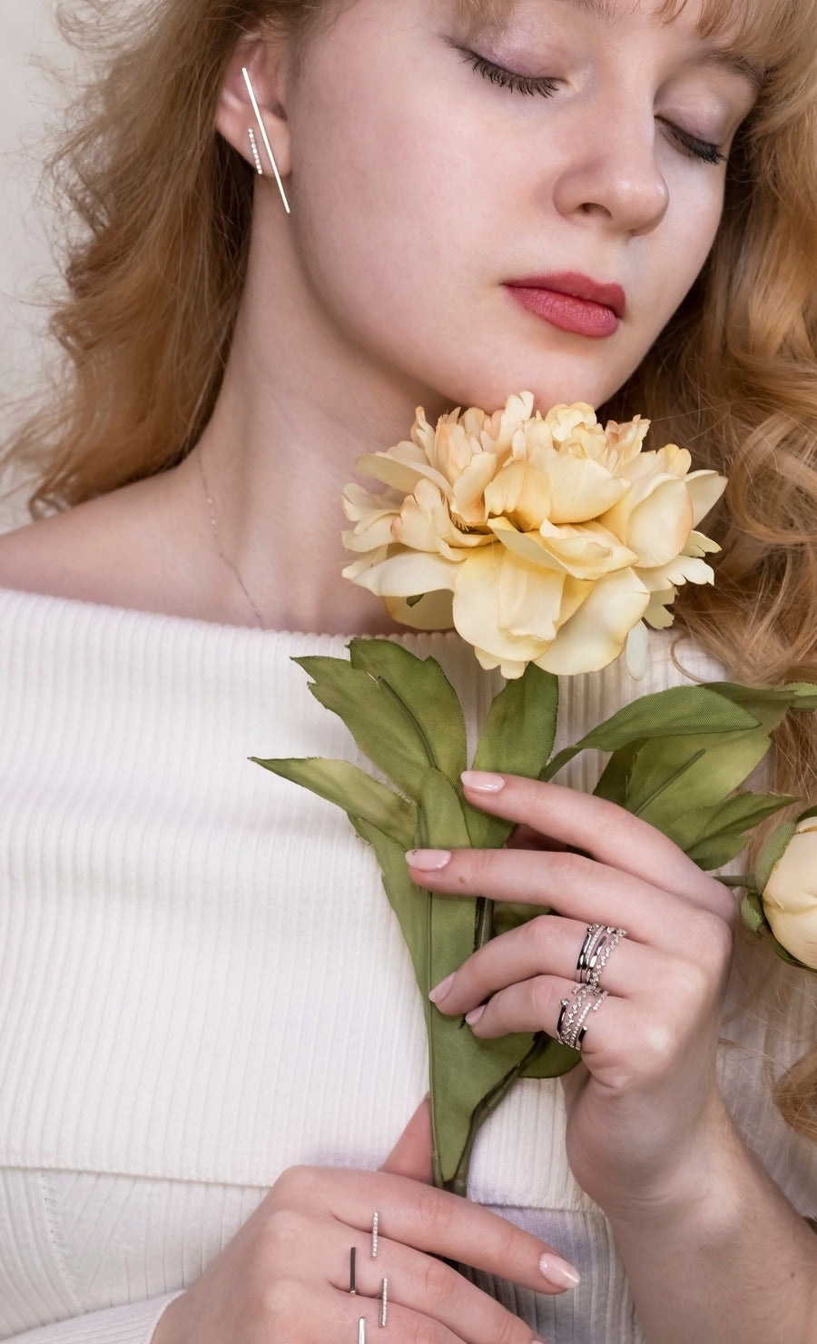 Gold Cable Earring
