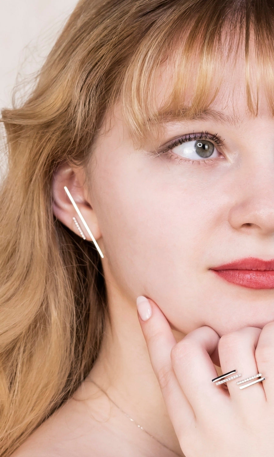 Gold Cable Earring
