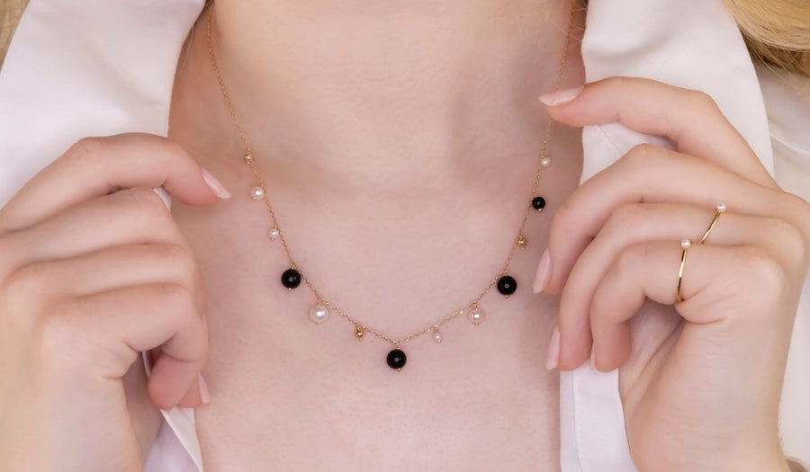 Onyx Pearl Necklace