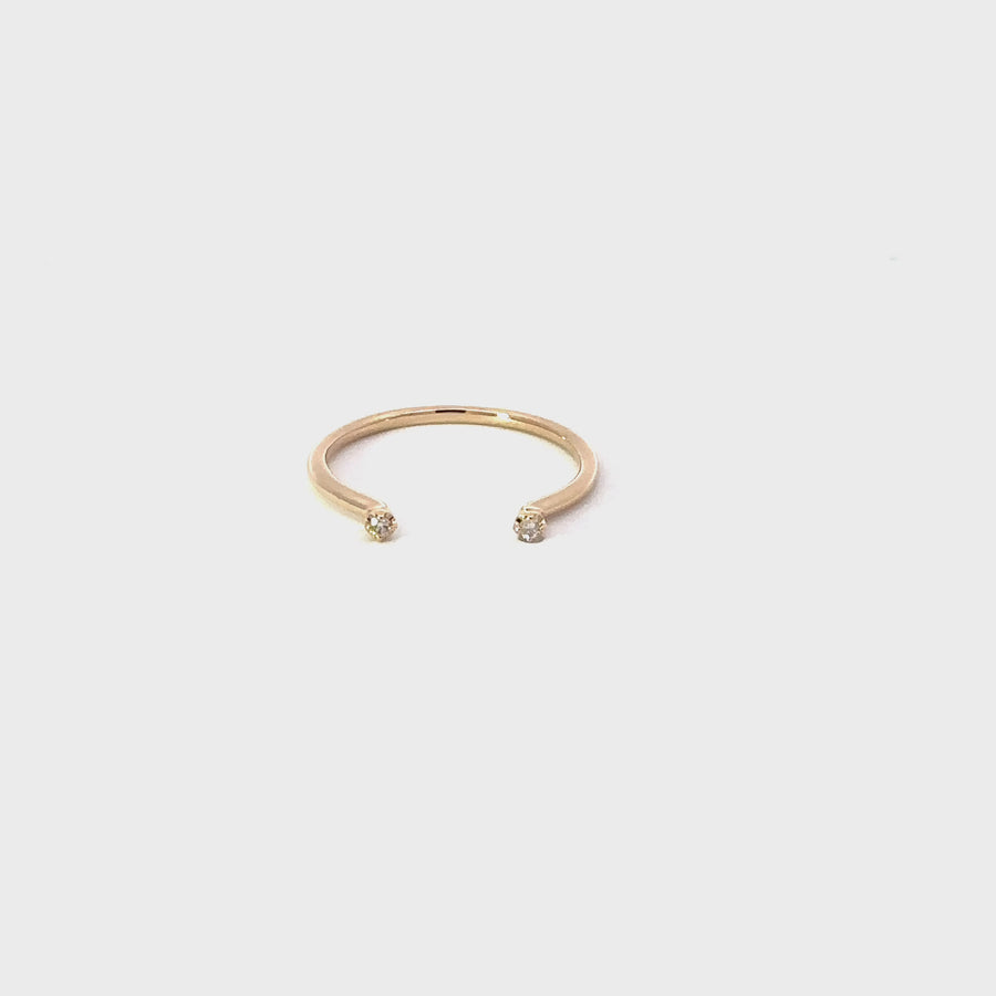 Open Duo Diamond Ring