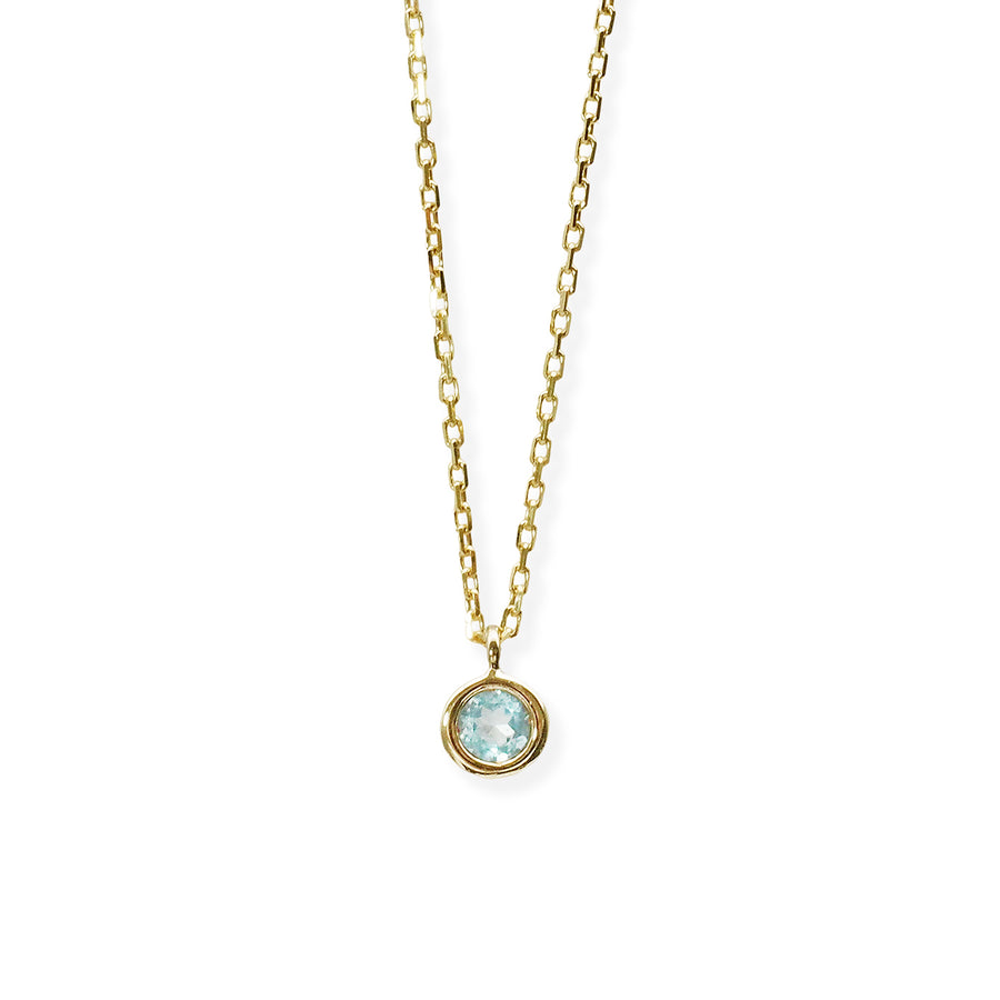 Round Birthstone Necklace