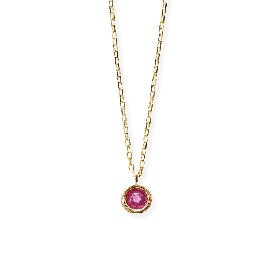 Round Birthstone Necklace