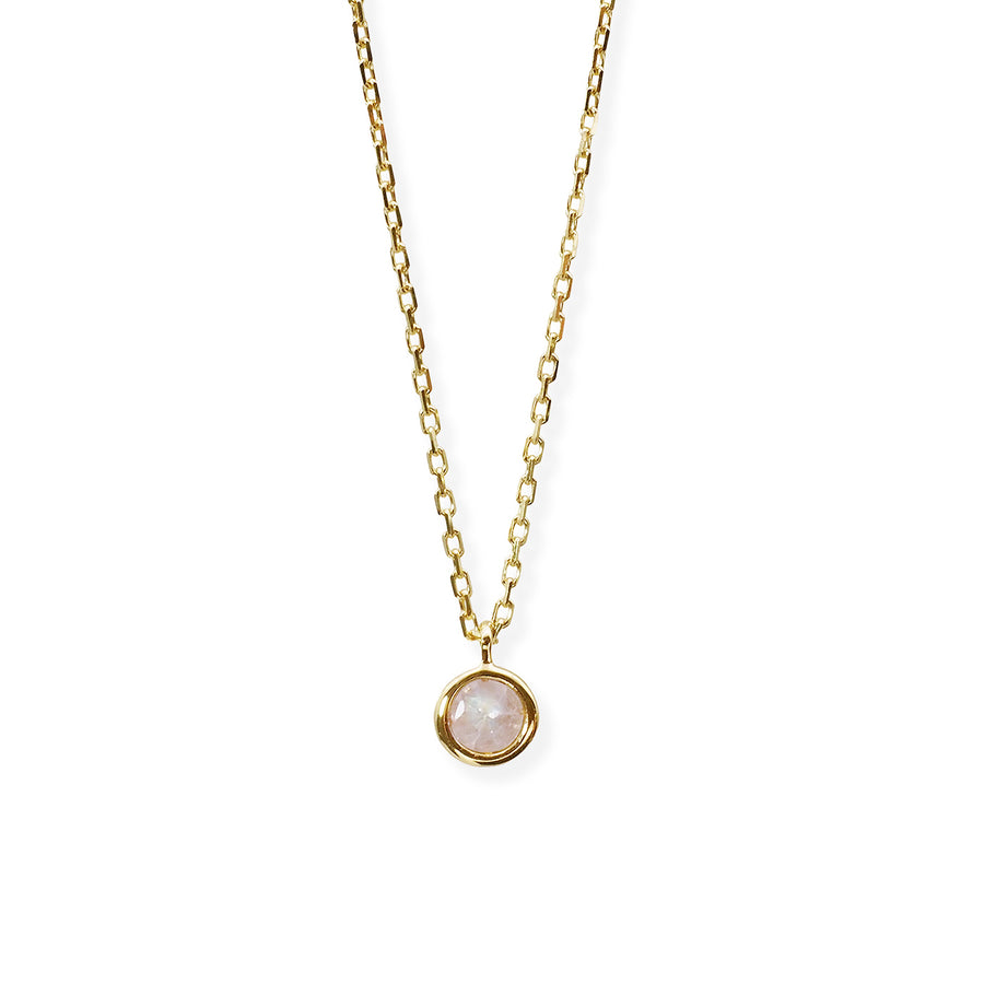Round Birthstone Necklace