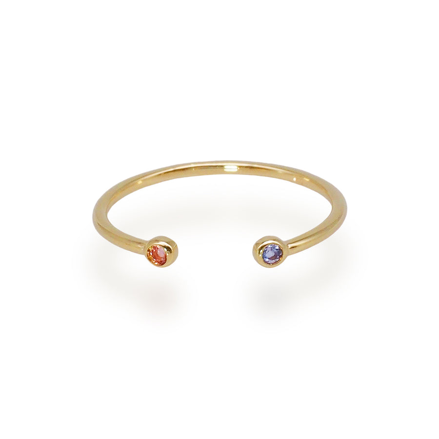 Birthstone Open Round Ring