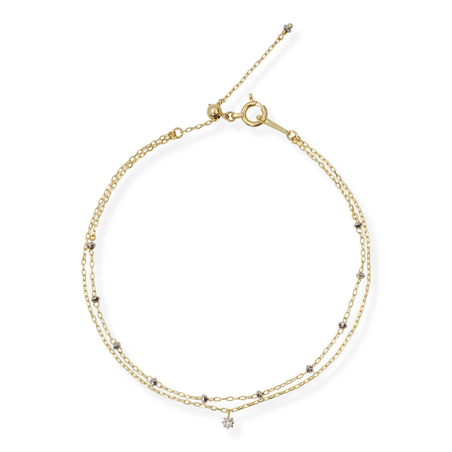 Double Golden Buds Bracelet