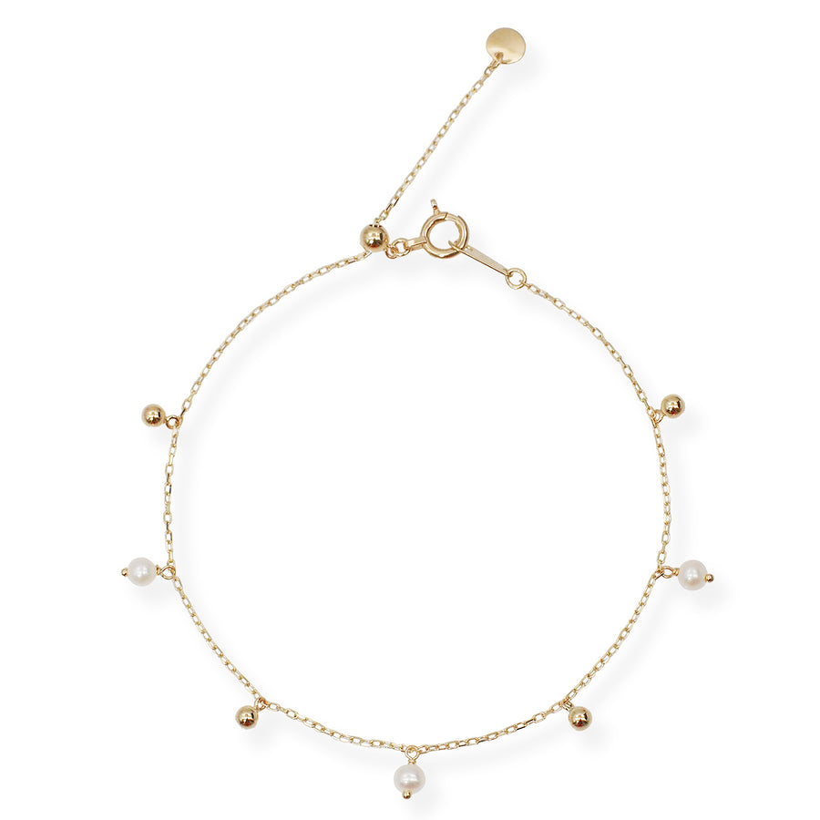 Pearly Gold Station Bracelet