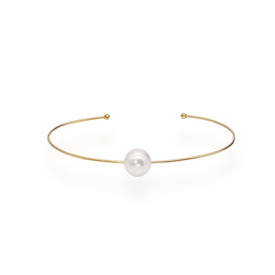 Solitaire Pearl Bangle